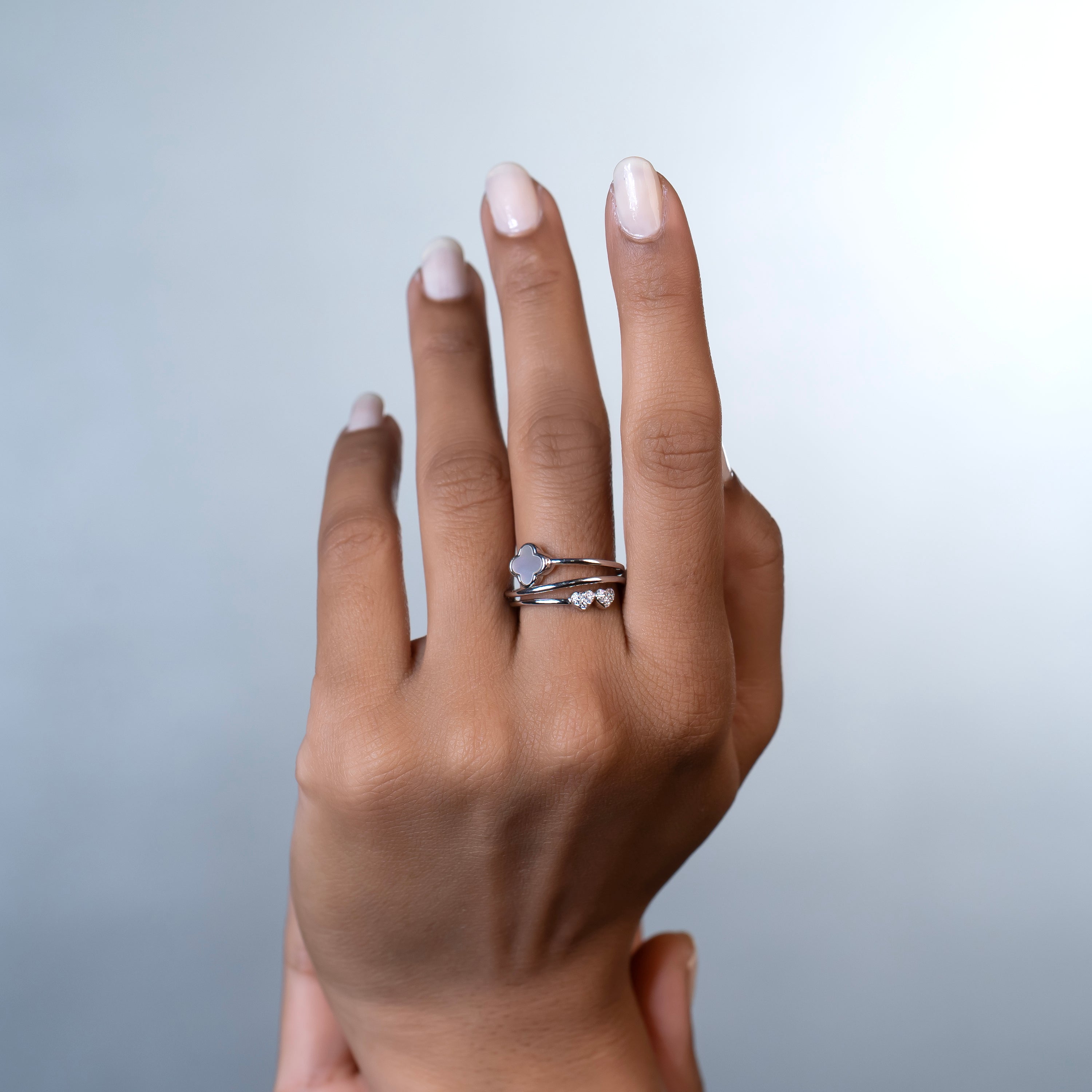 Lucky Clover & Hearts Ring