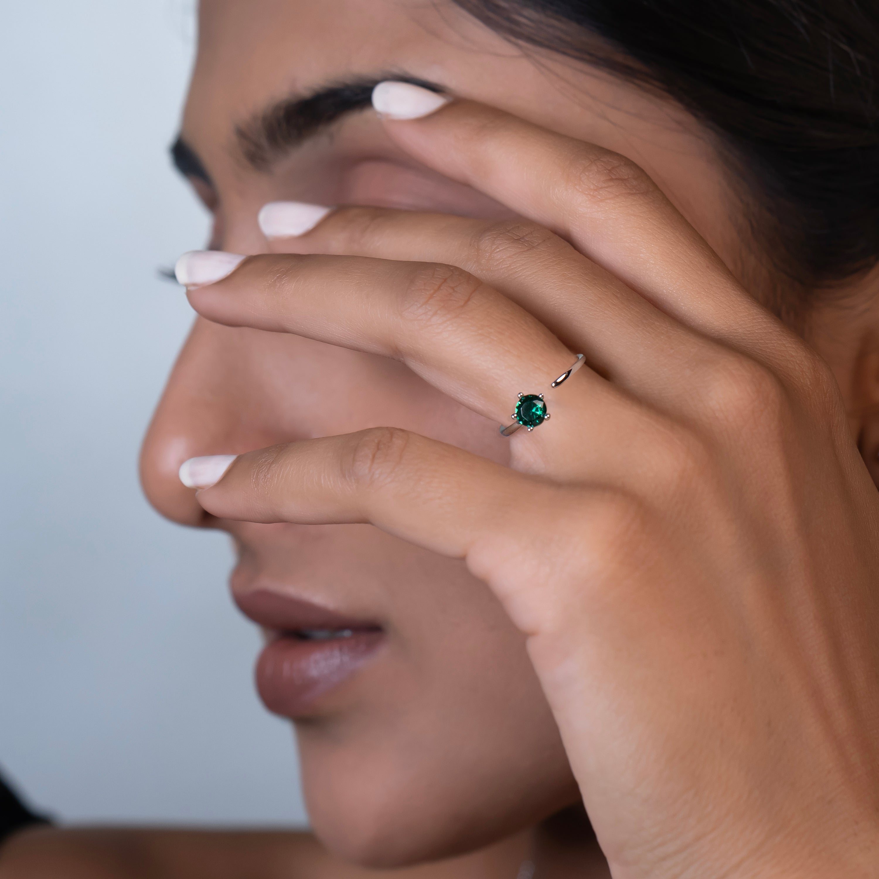 Emerald Prism Solitaire Ring