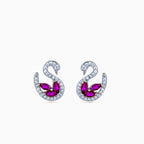 Ruby Wing Swan Pendant Set