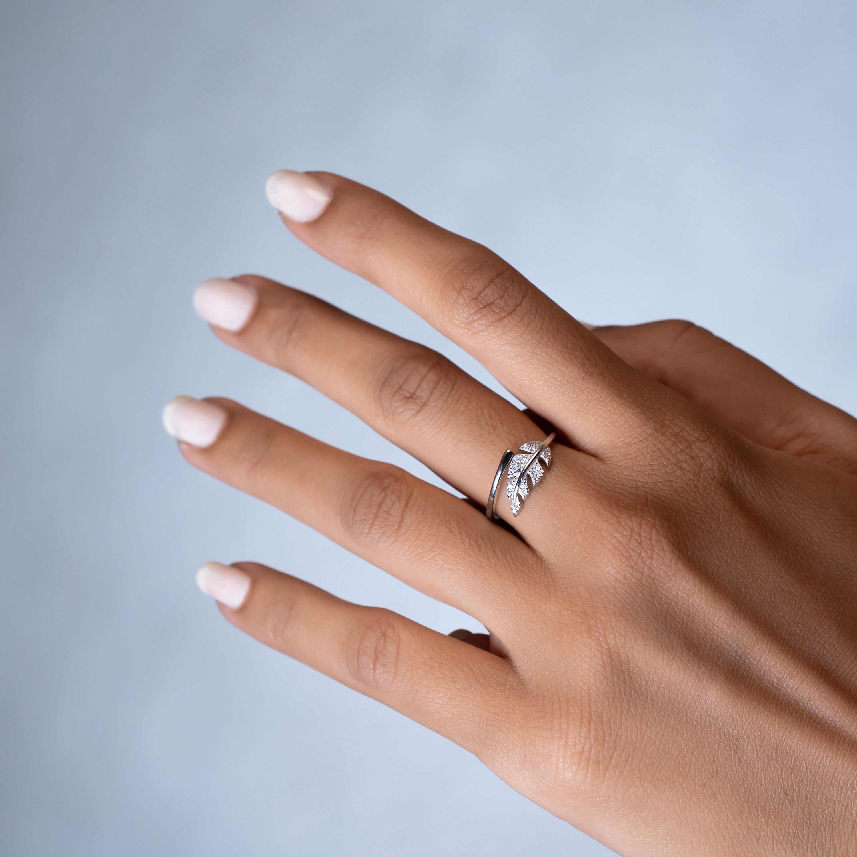 Pavé Leaf Wrap Ring