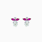 Fuchsia Wing Blossom Pendant Set
