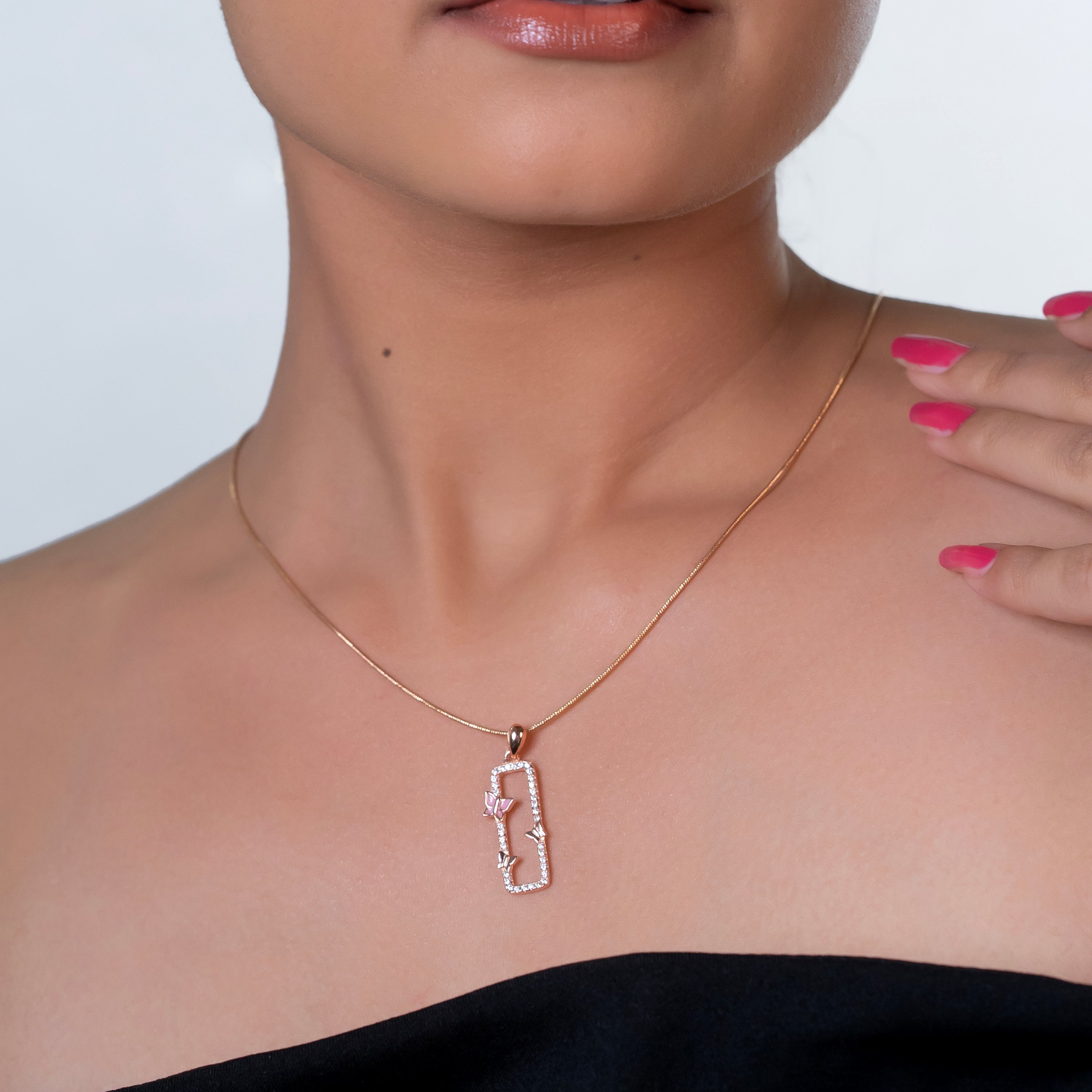 Flutter Frame Butterfly Necklace