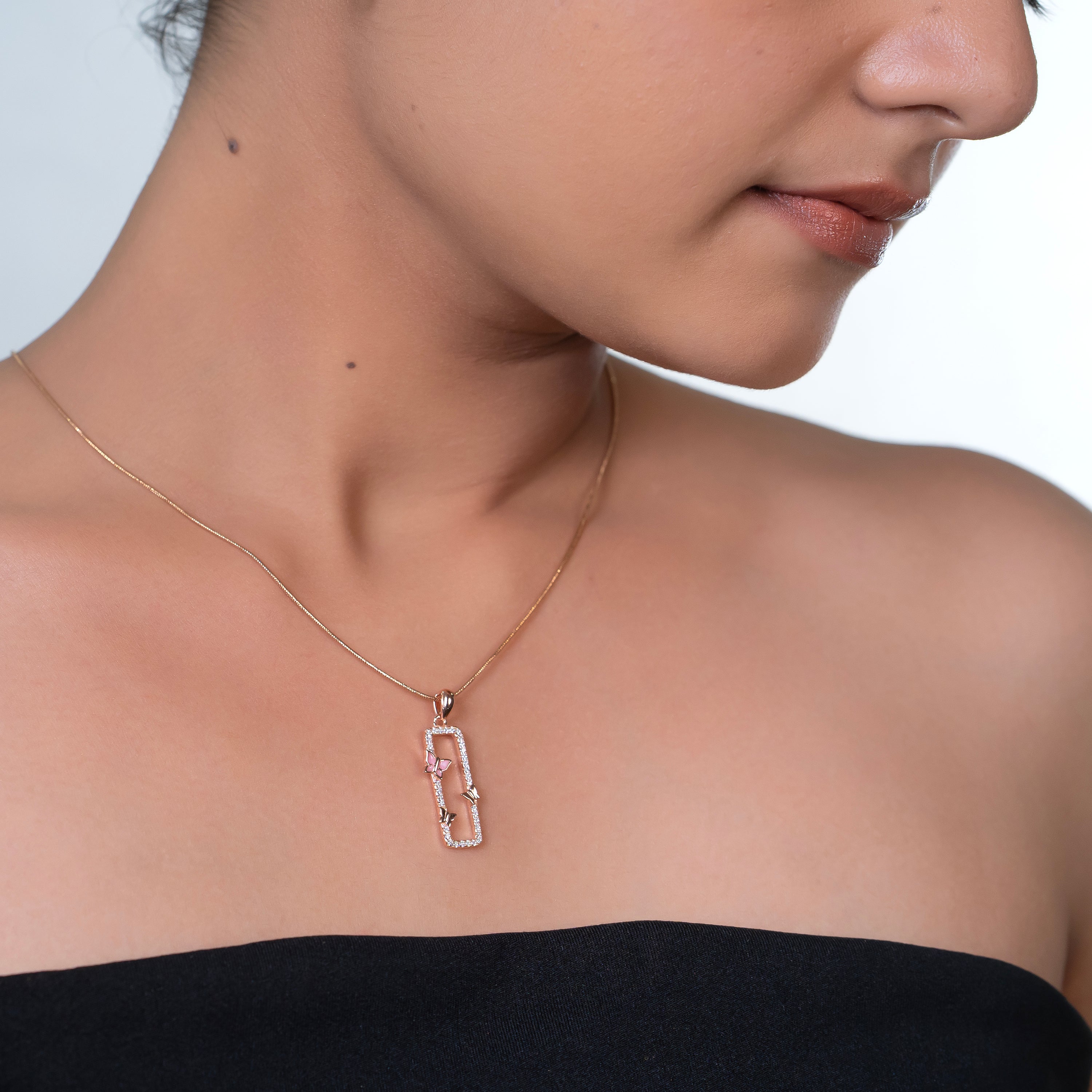 Flutter Frame Butterfly Necklace