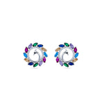 Peacock Radiance Wreath Pendant Set