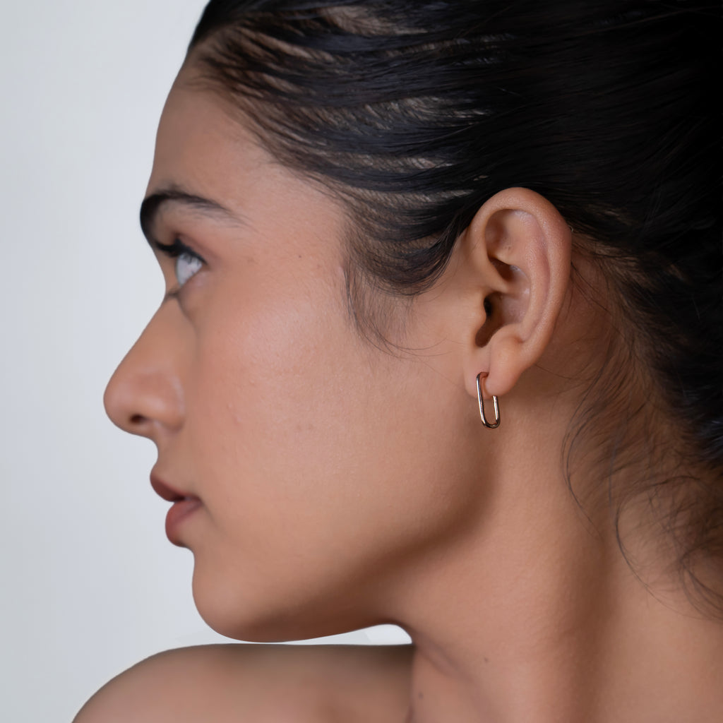 Rose gold U Hoop Minis