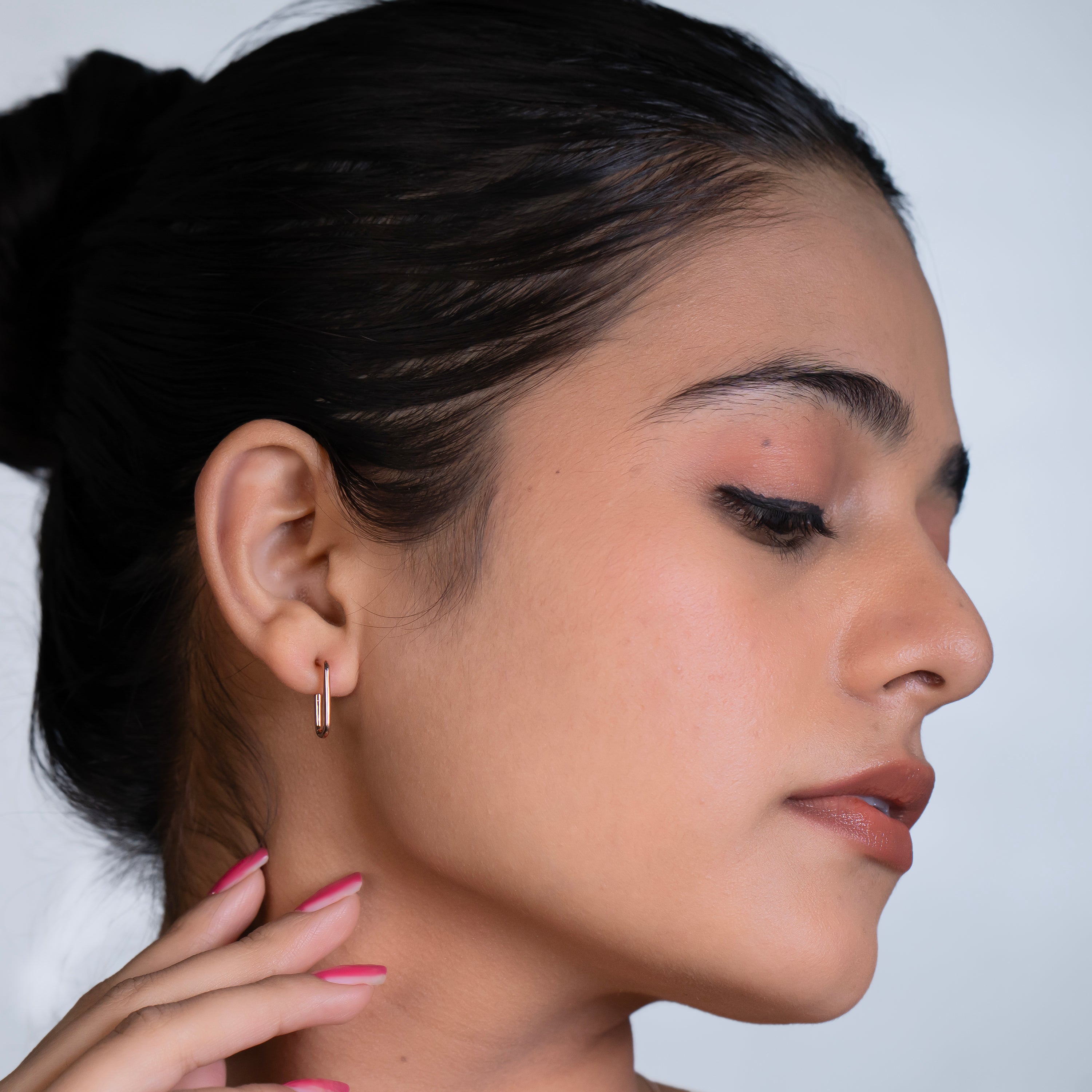 Rose gold U Hoop Minis