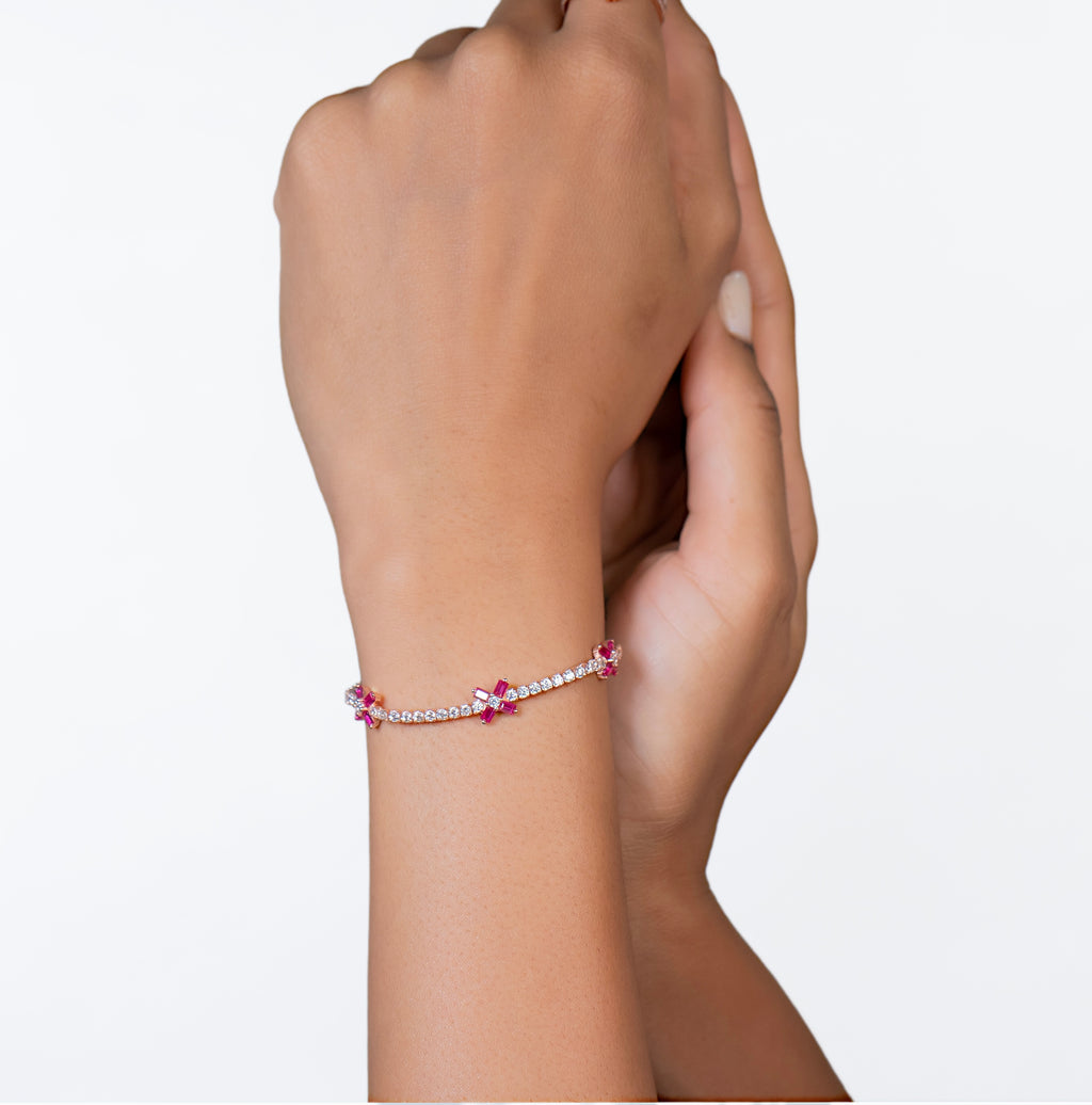 Ruby Star Tennis Bracelet