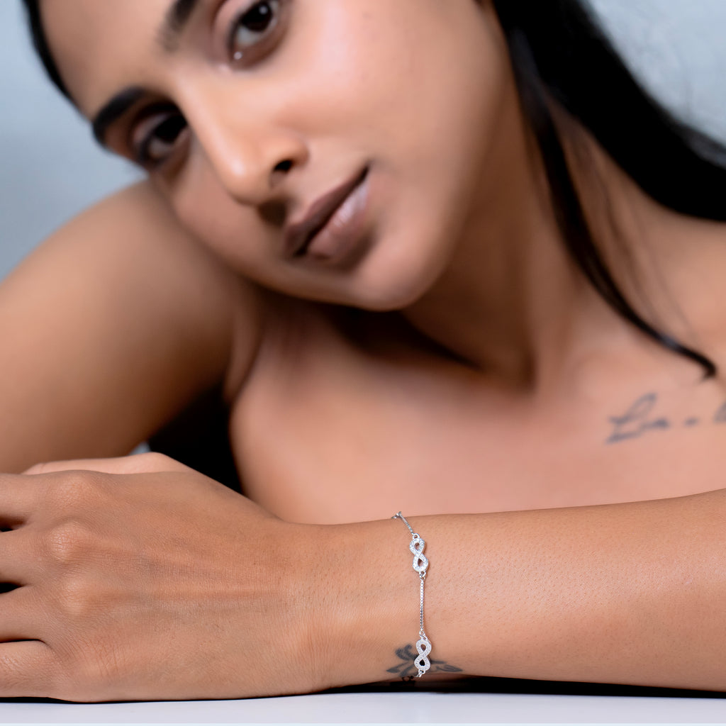 Pavé Infinity Station Bracelet