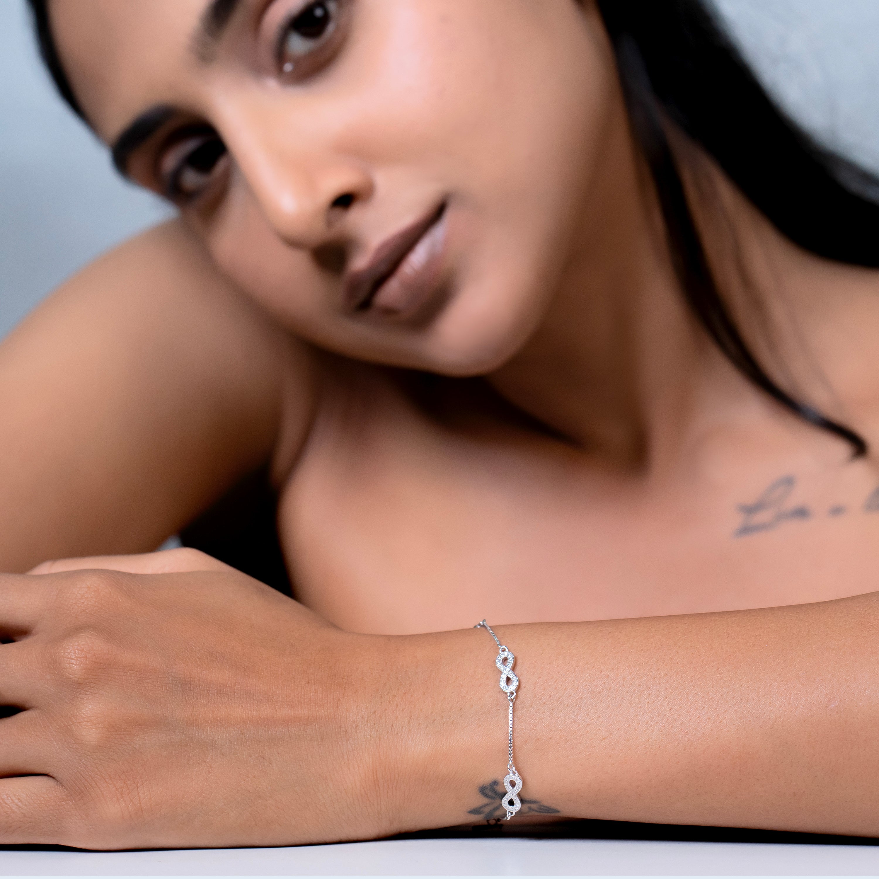 Pavé Infinity Station Bracelet