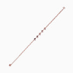 Rosy Butterflies Paperclip Bracelet