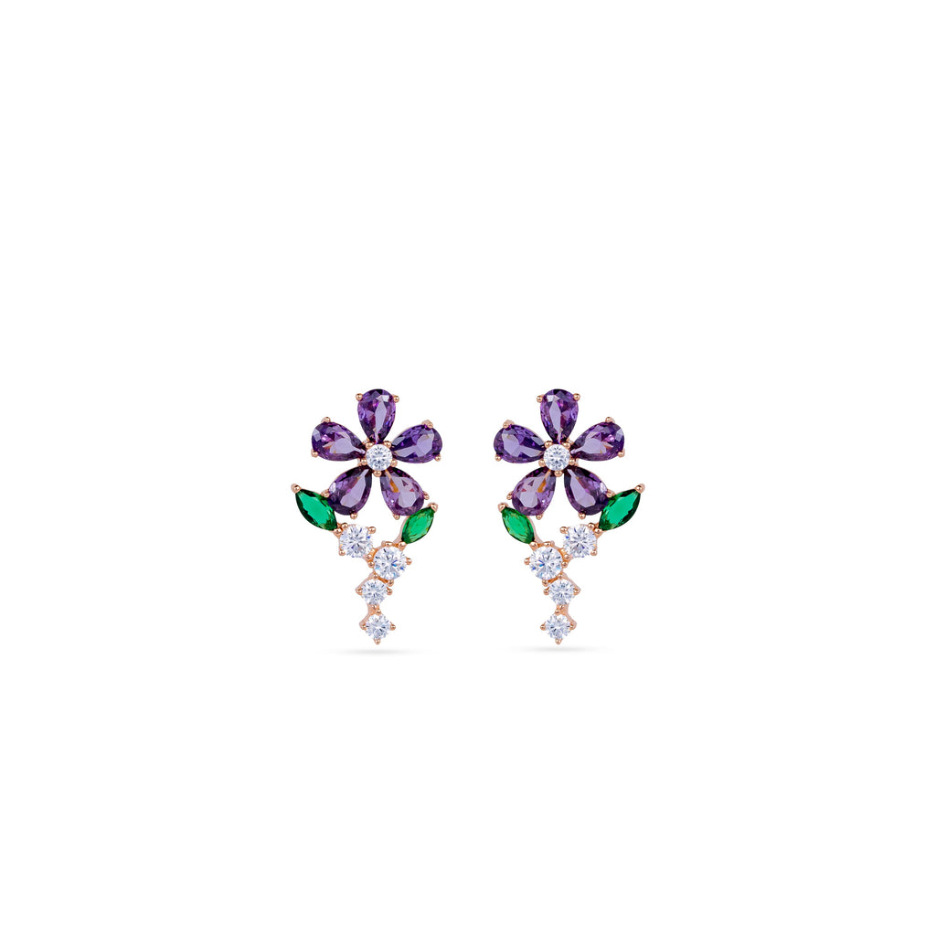 Amethyst Bloom Pendant Set