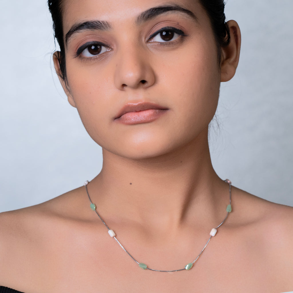 Meadow Bead Station Necklace