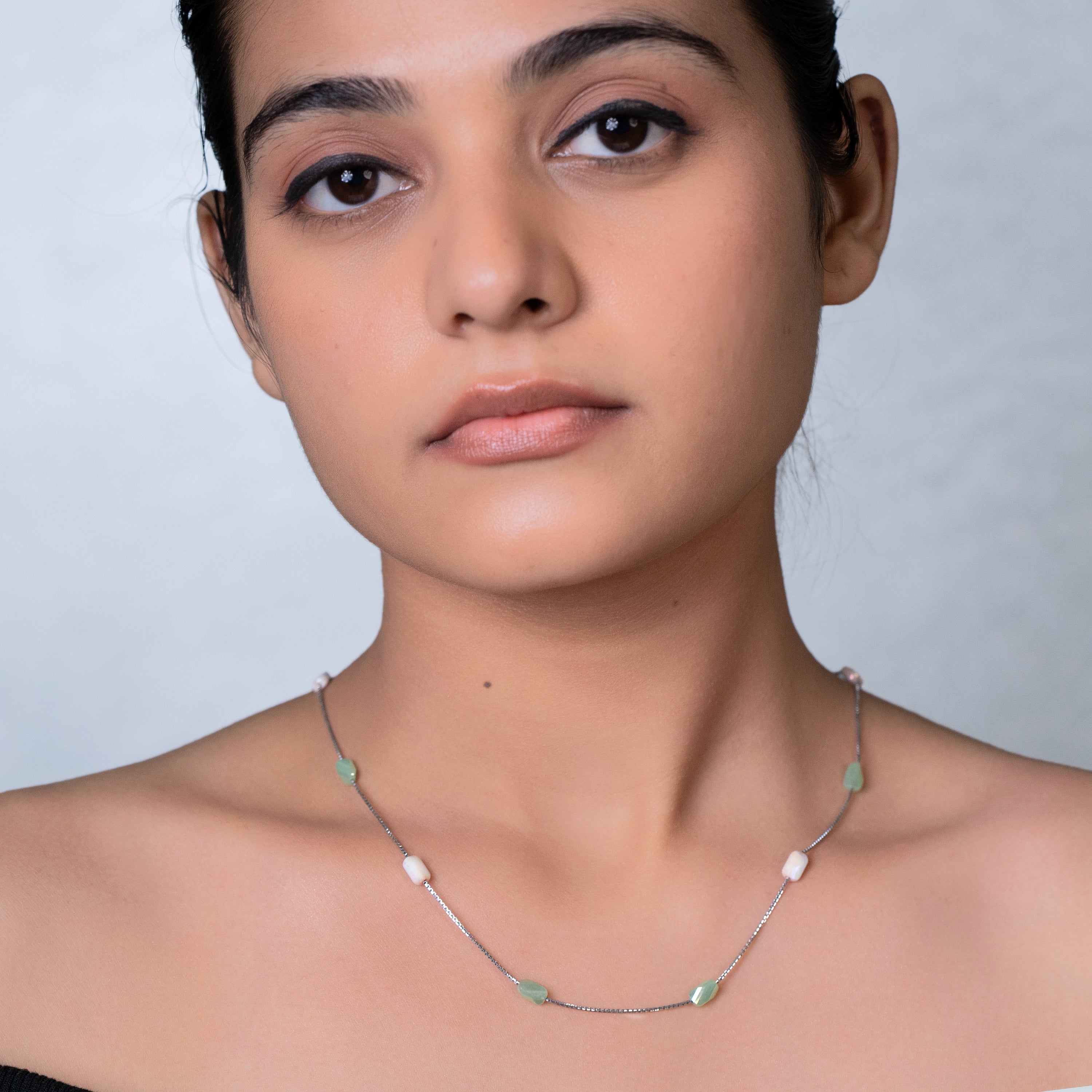 Meadow Bead Station Necklace