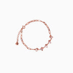 Rosy Butterflies Paperclip Bracelet