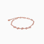 Rosy Butterflies Paperclip Bracelet