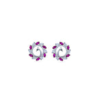 Peacock Ruby Wreath Pendant Set