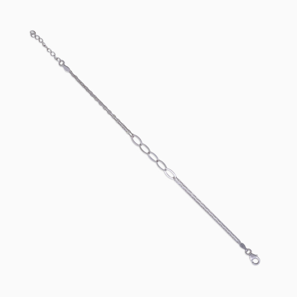 Oval Link Duo Chain Bracelet