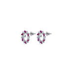 Peacock Ruby Wreath Pendant Set