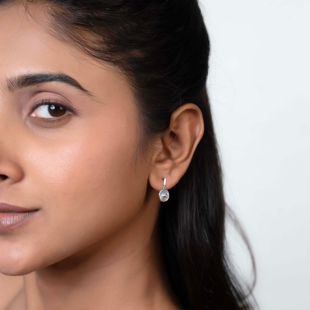 Silver Moonlit Pearl Drops