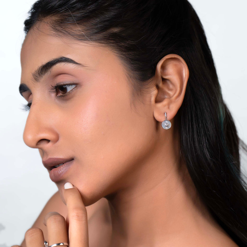 Silver Moonlit Pearl Drops