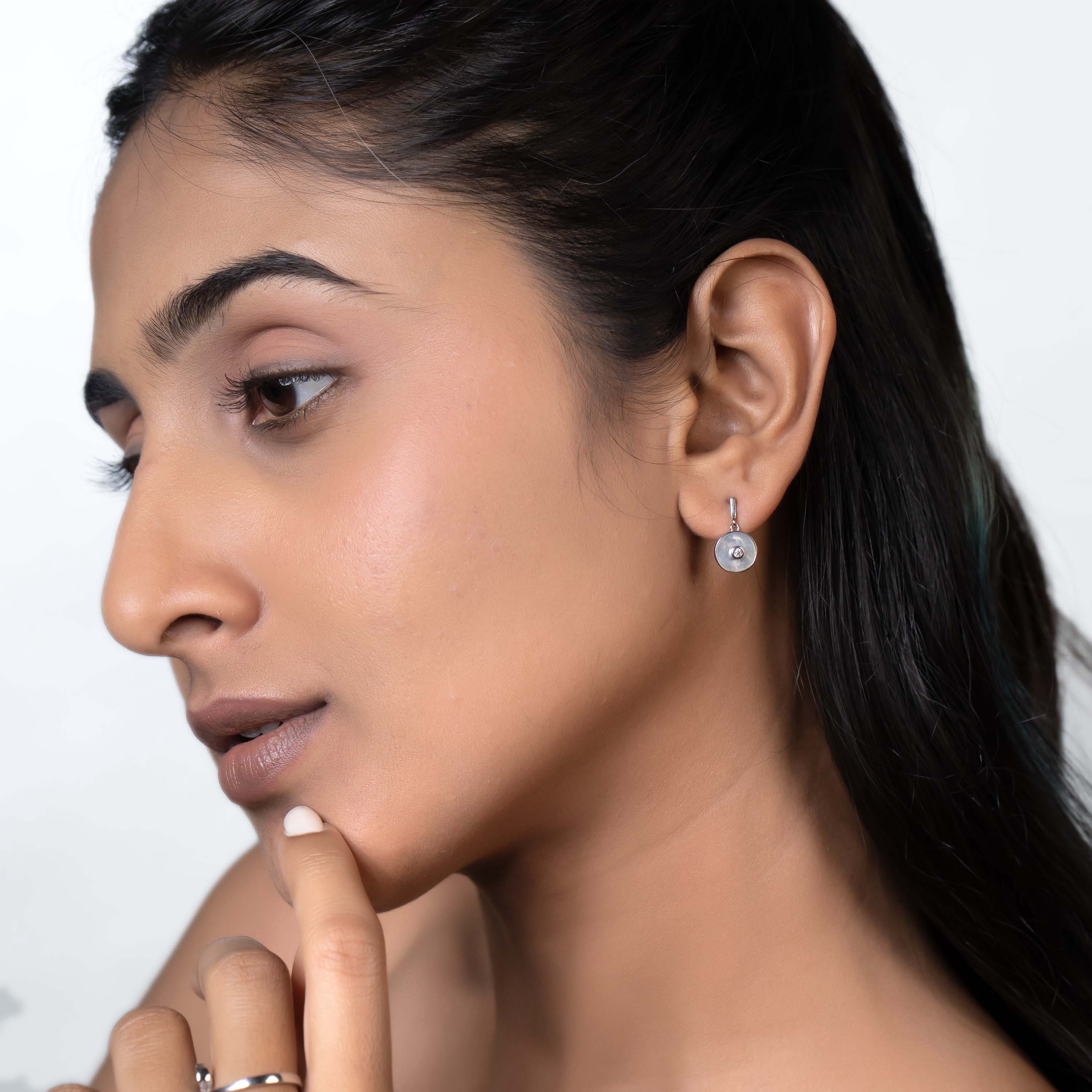 Silver Moonlit Pearl Drops