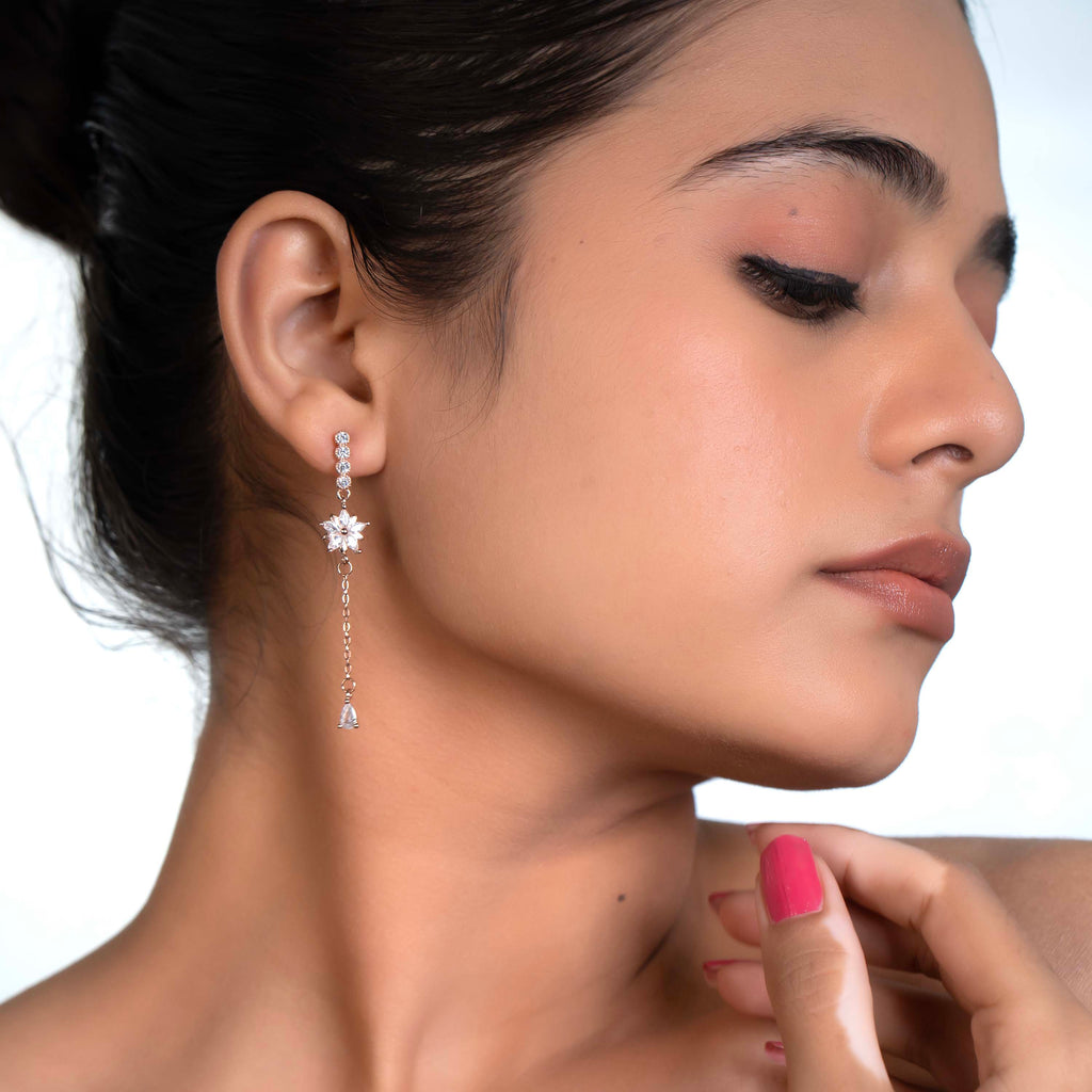 Rose gold Starburst Chain Drops