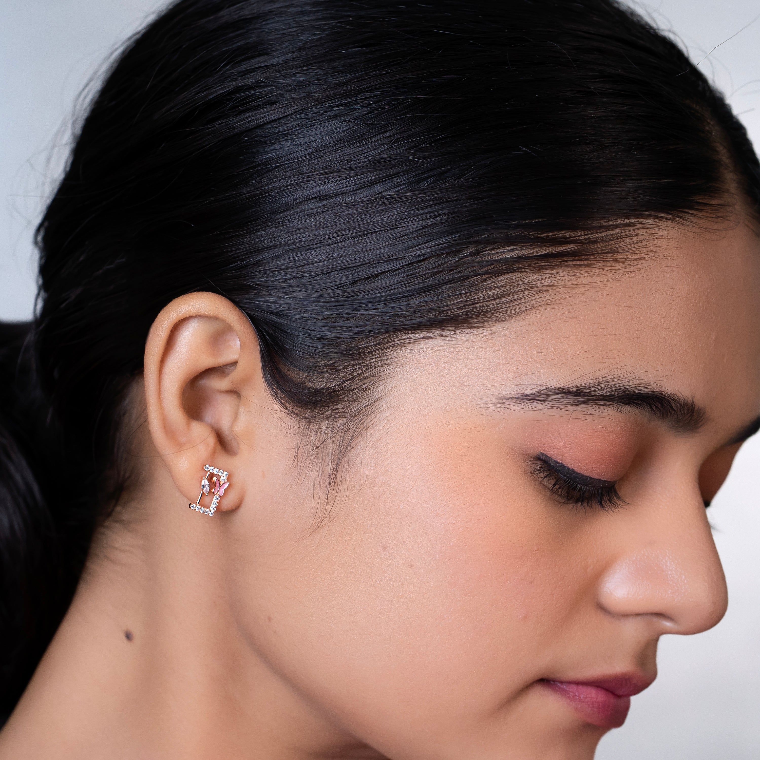 Papillon Frame Mini Studs