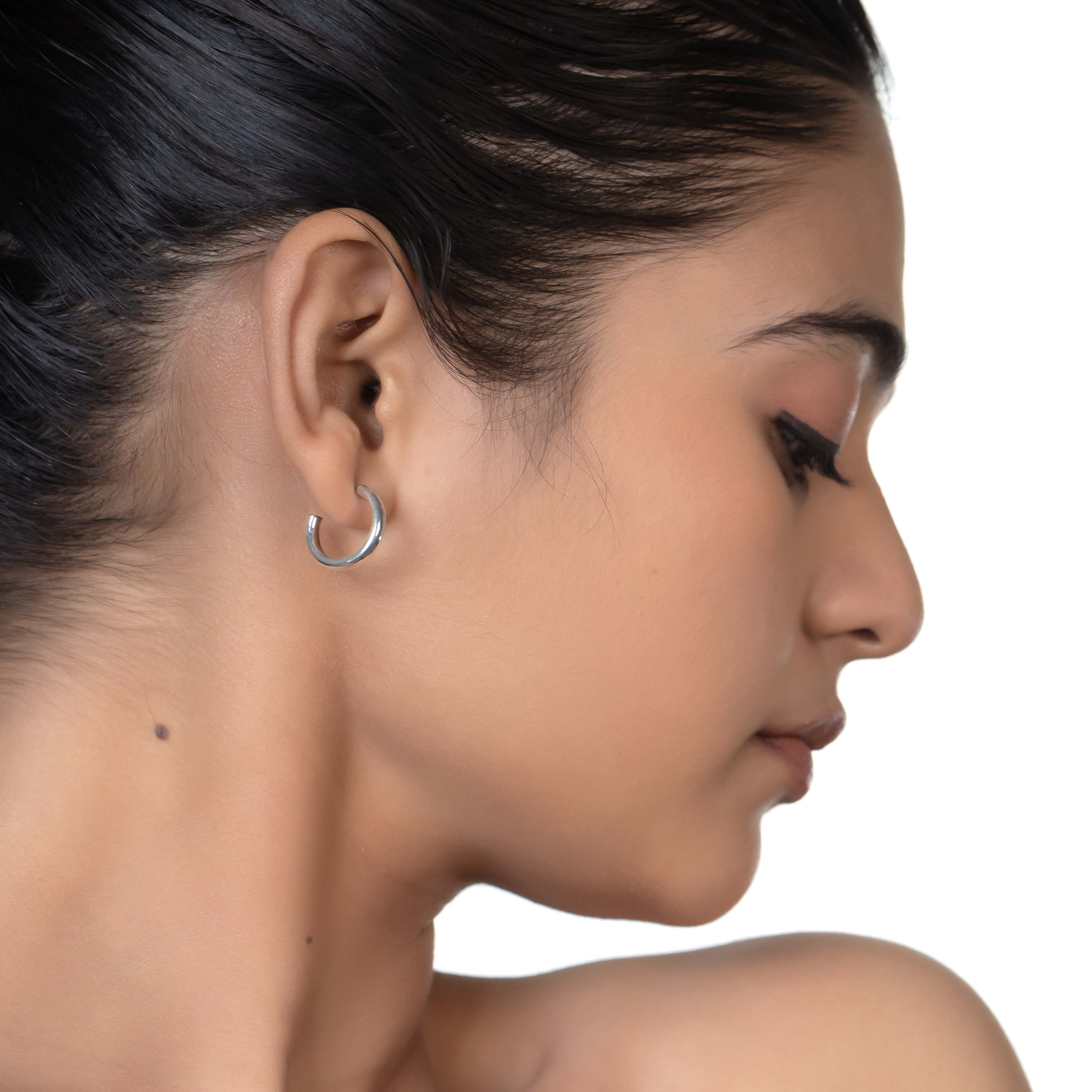 Silver Dome Hoop Minis