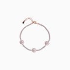 925 sterling silver, Rose Gold Bracelet , Papillon bracelet (Papillon), 17 cm