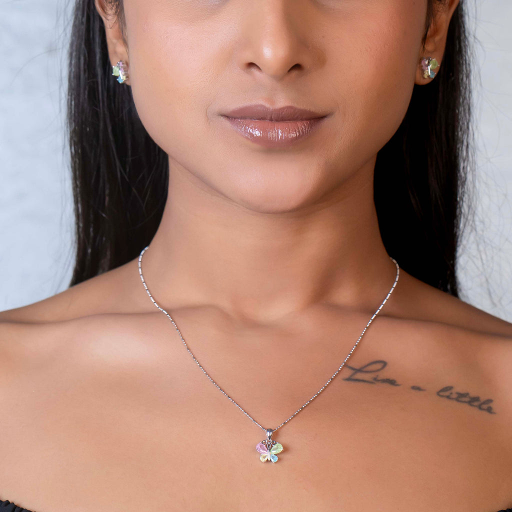 Pastel Papillon Necklace