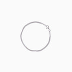 925 sterling silver, rhodium, Sleek Weave Chain Bracelet bracelet (Everyday Edge), 16 cm