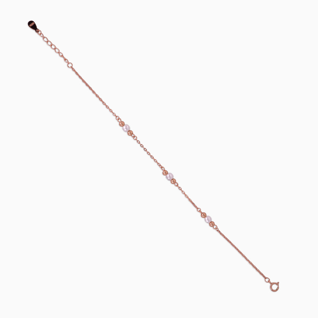 Petite Pearl Bead Chain Bracelet