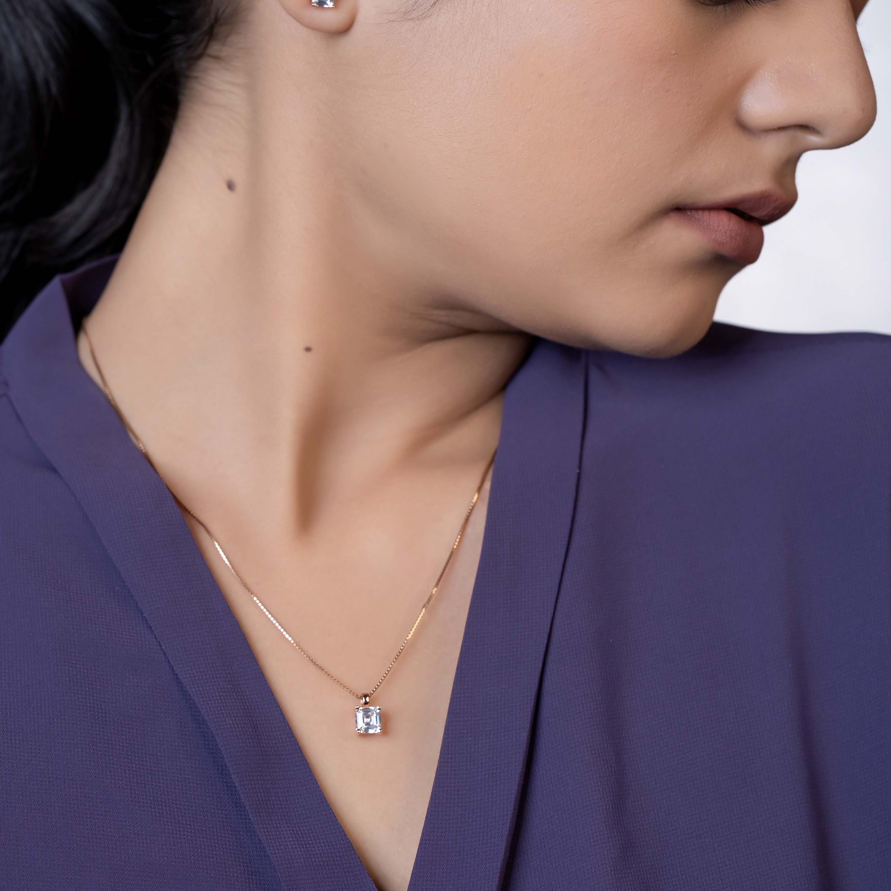 Asscher Prism Necklace