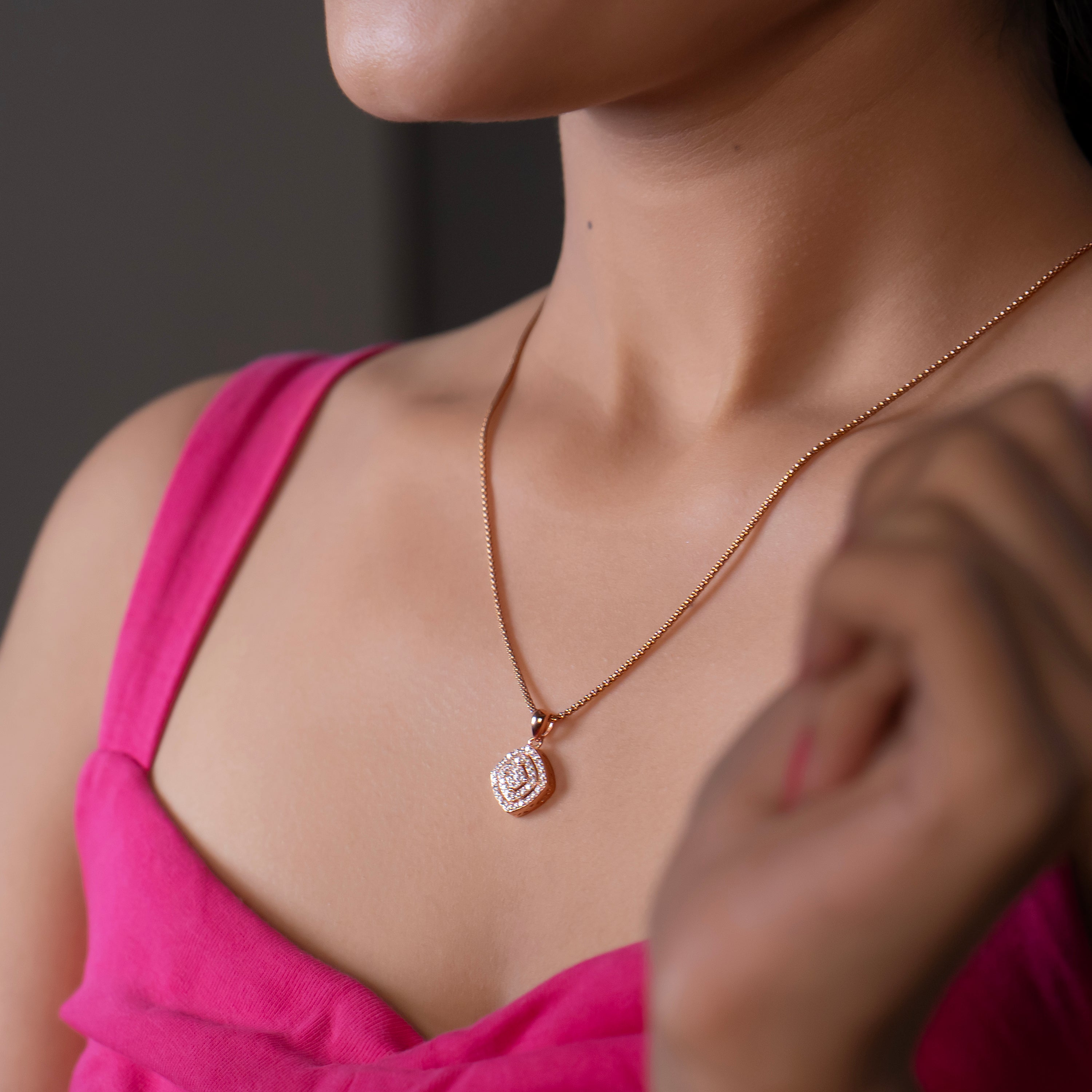 Constellation Pavé Cushion Necklace