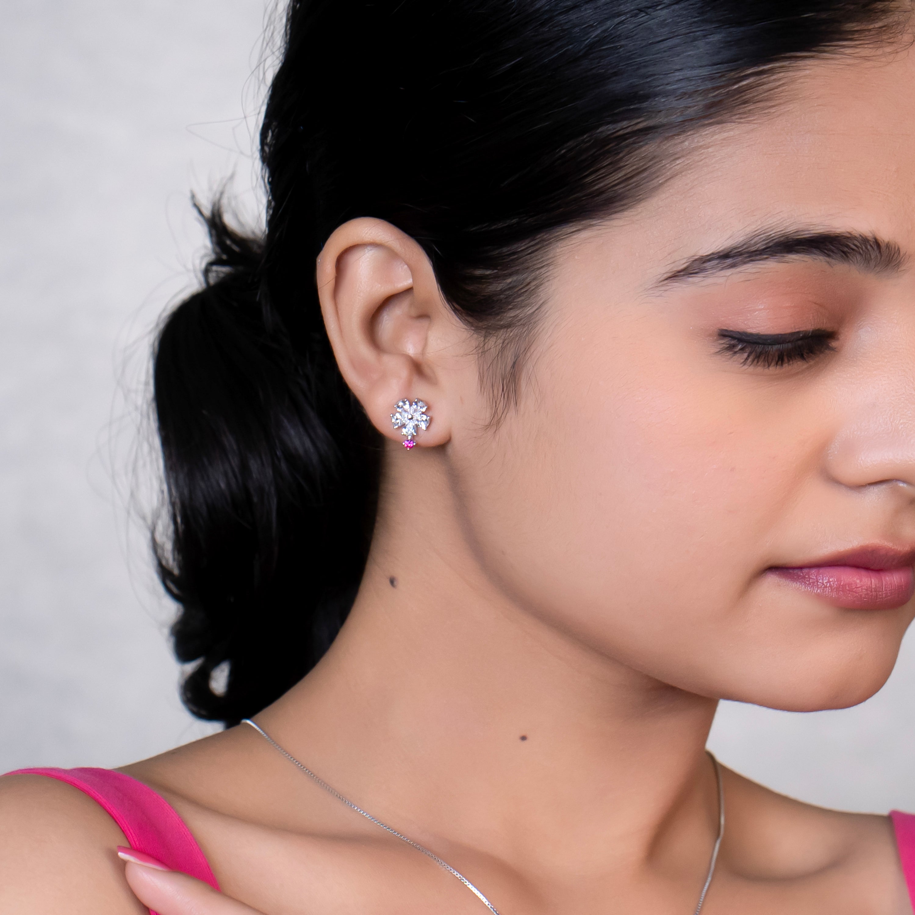 Ruby Dew Fleur Studs