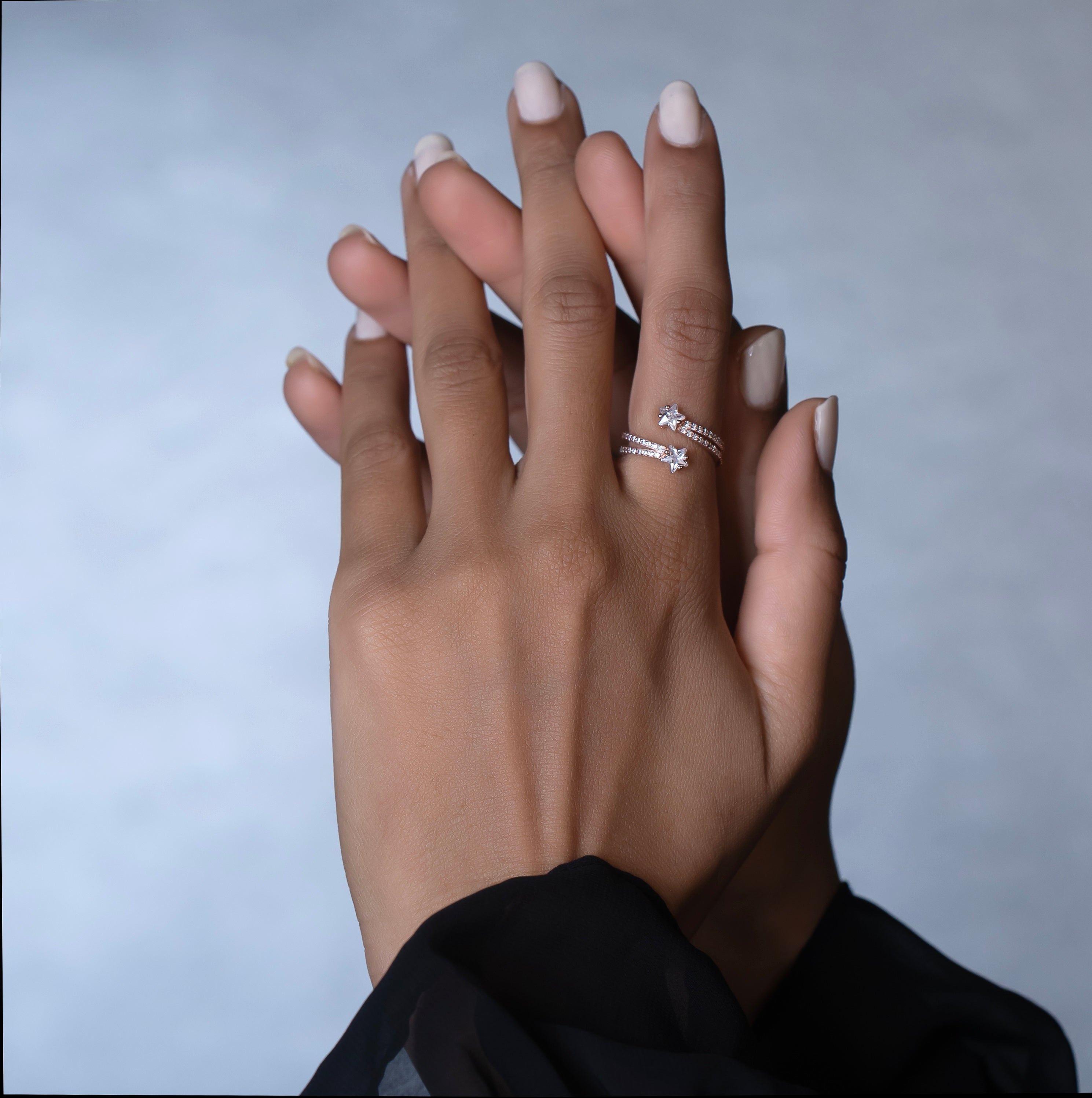 Twin Shooting Stars Ring