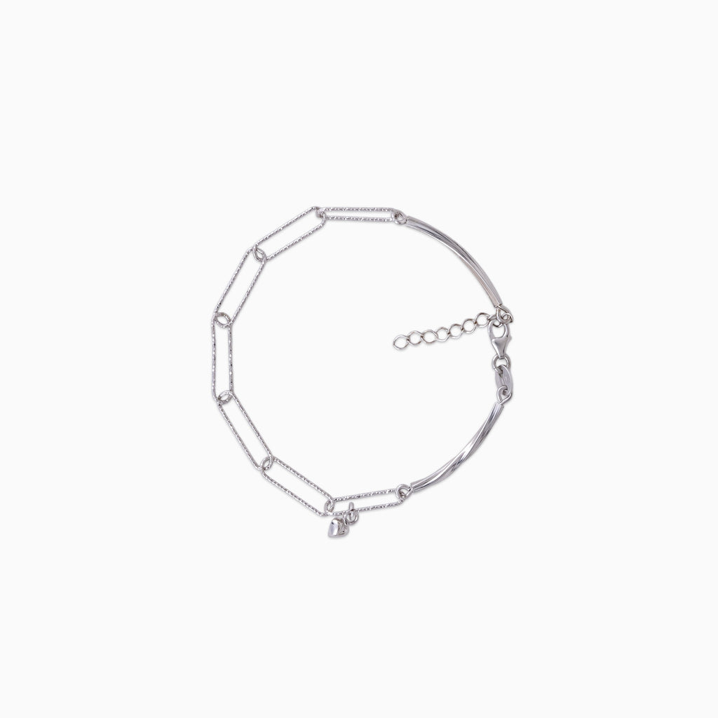 Paperclip Heart Charm Bracelet