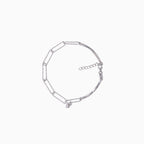 Paperclip Heart Charm Bracelet