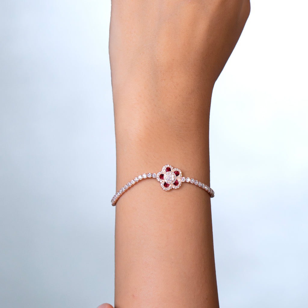 Petal Charm Tennis Bracelet