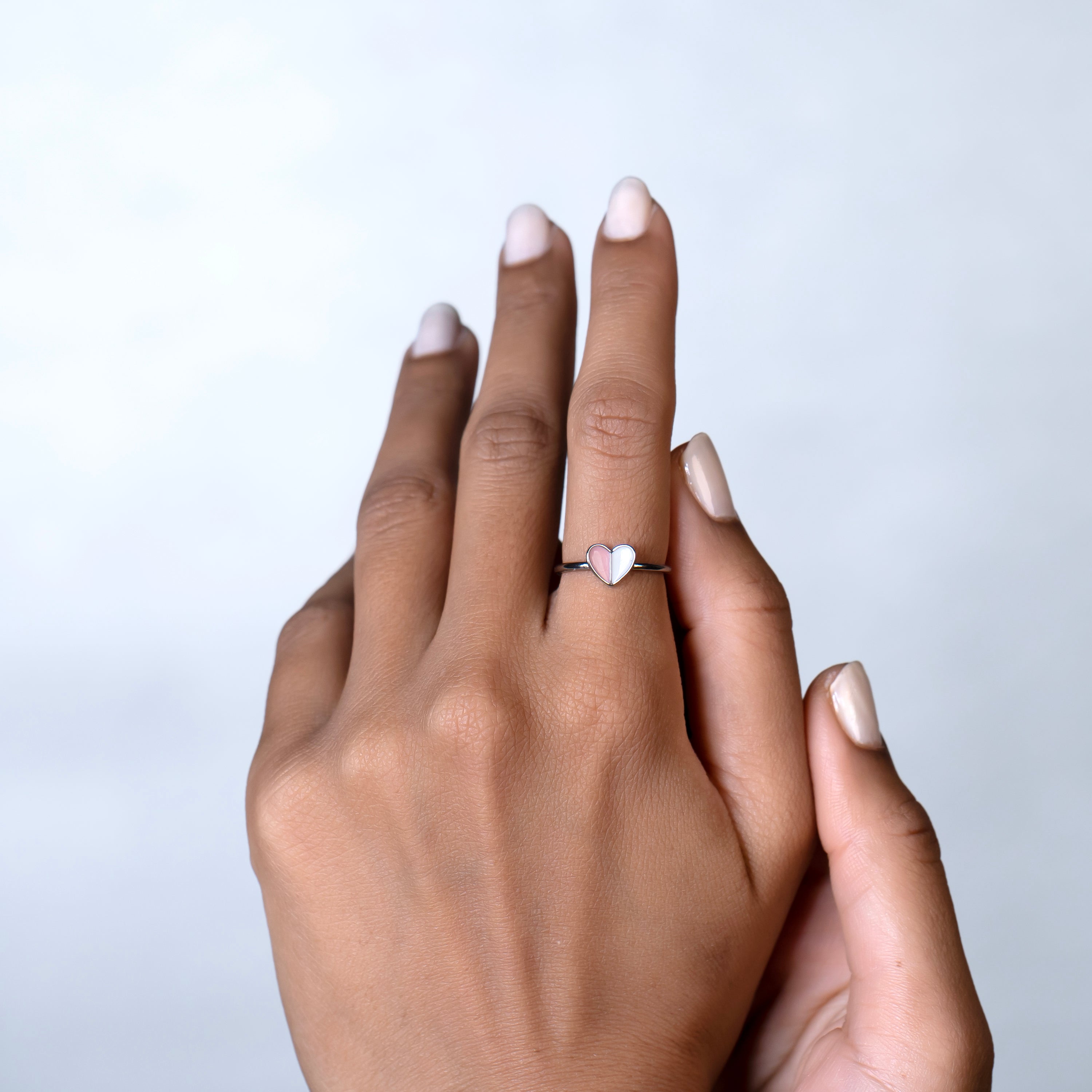 Blush Duo Heart Ring