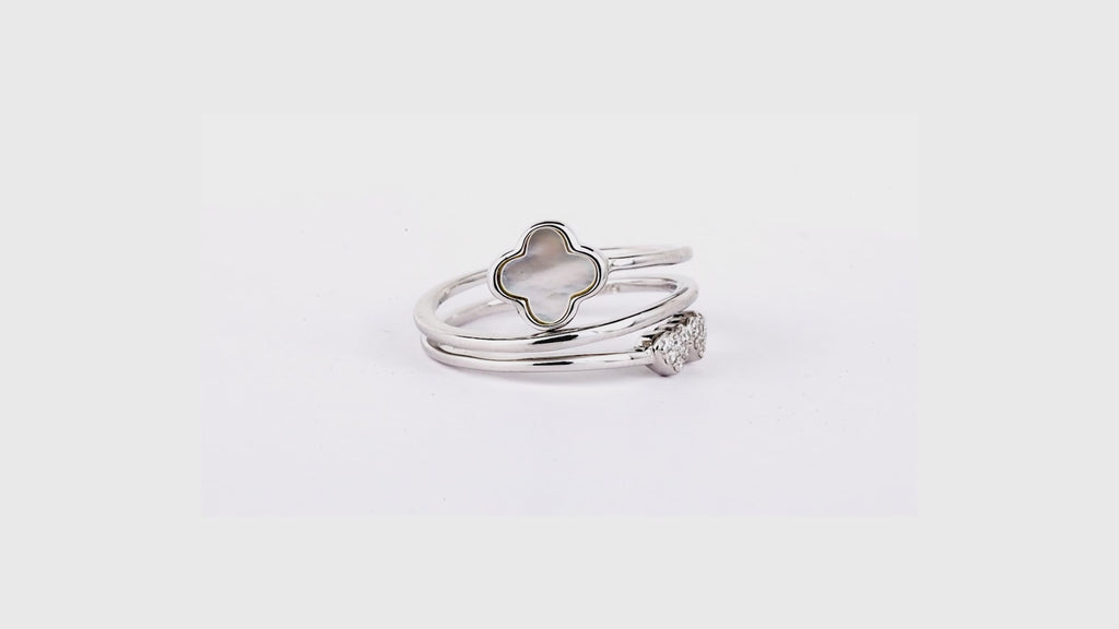 Lucky Clover & Hearts Ring