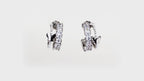 Silver Butterfly Gem Hoop Huggies