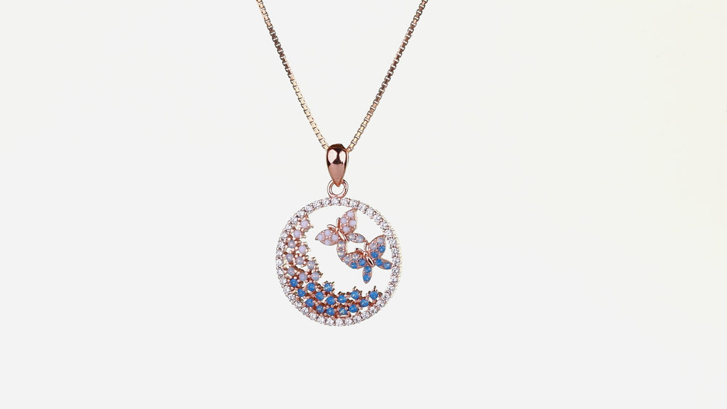 Sunset Flight Papillon Pendant Set