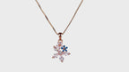 Azure Blossom Cluster Pendant Set