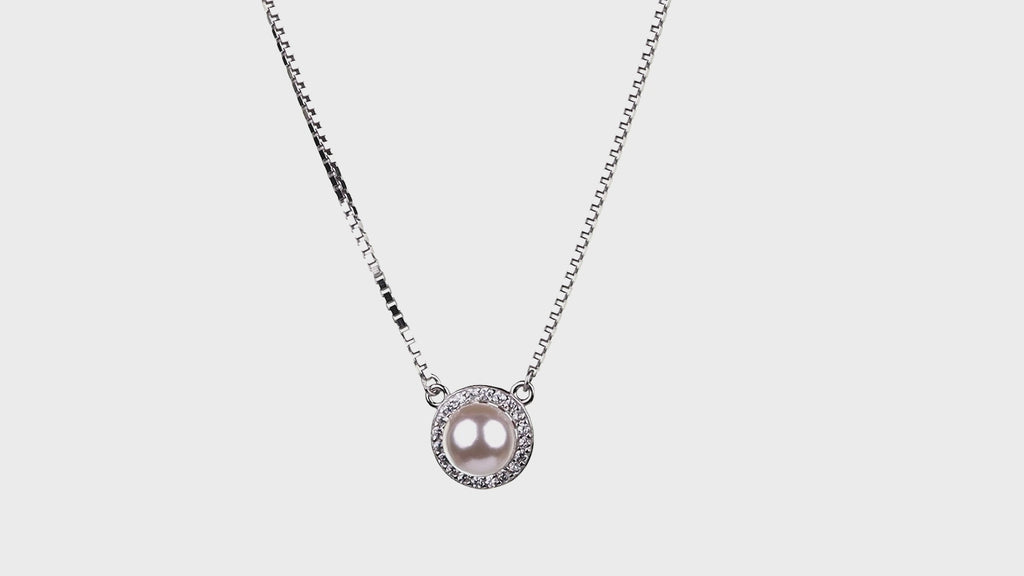 Pearl Halo Medallion Necklace