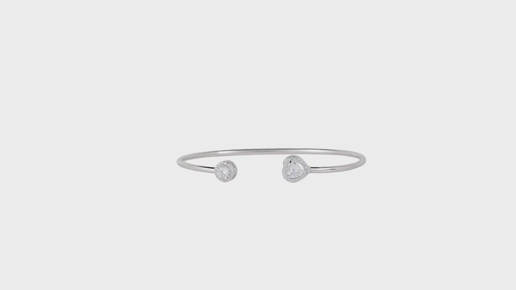 Blush Octagon & Dewdrop Bangle