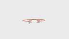 Twin Blossom Pavé Bangle