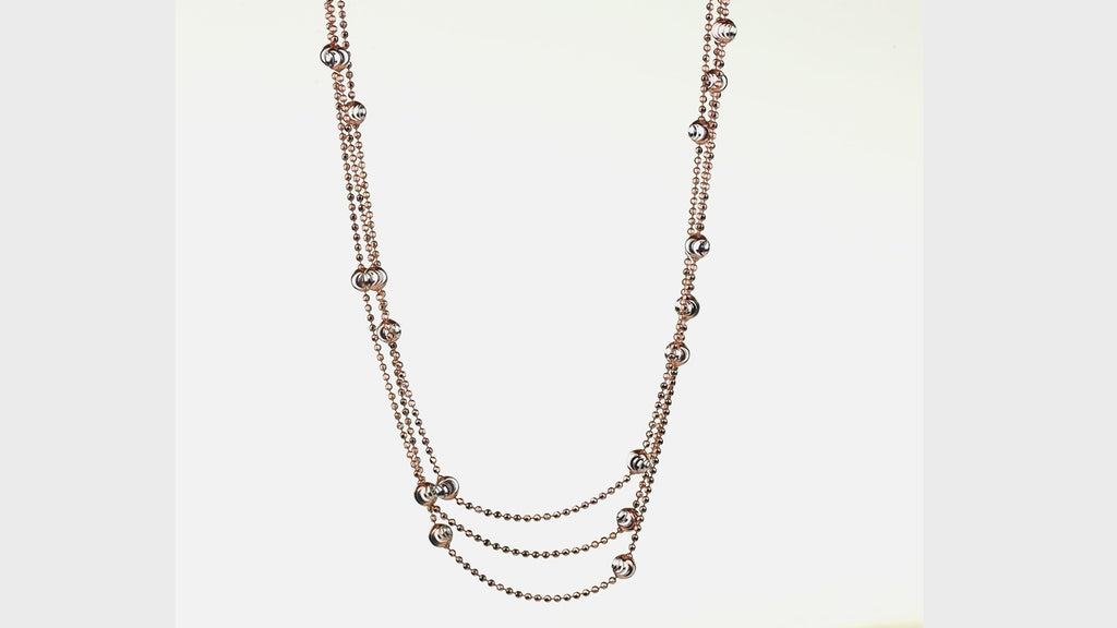Triplé Bead Station Necklace
