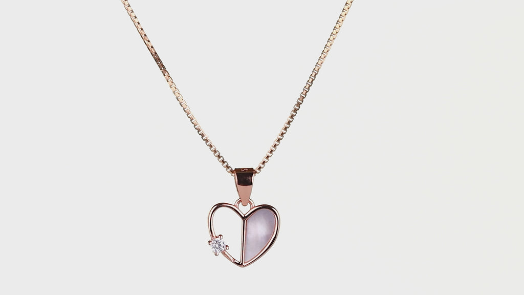 Petite Heartline Solitaire Necklace