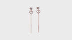 Rose gold Pavé Heart Chain Drops